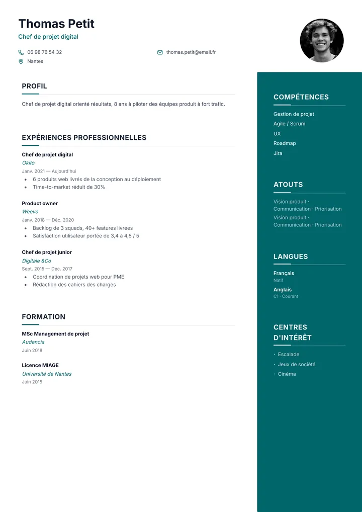 Modèle de CV
